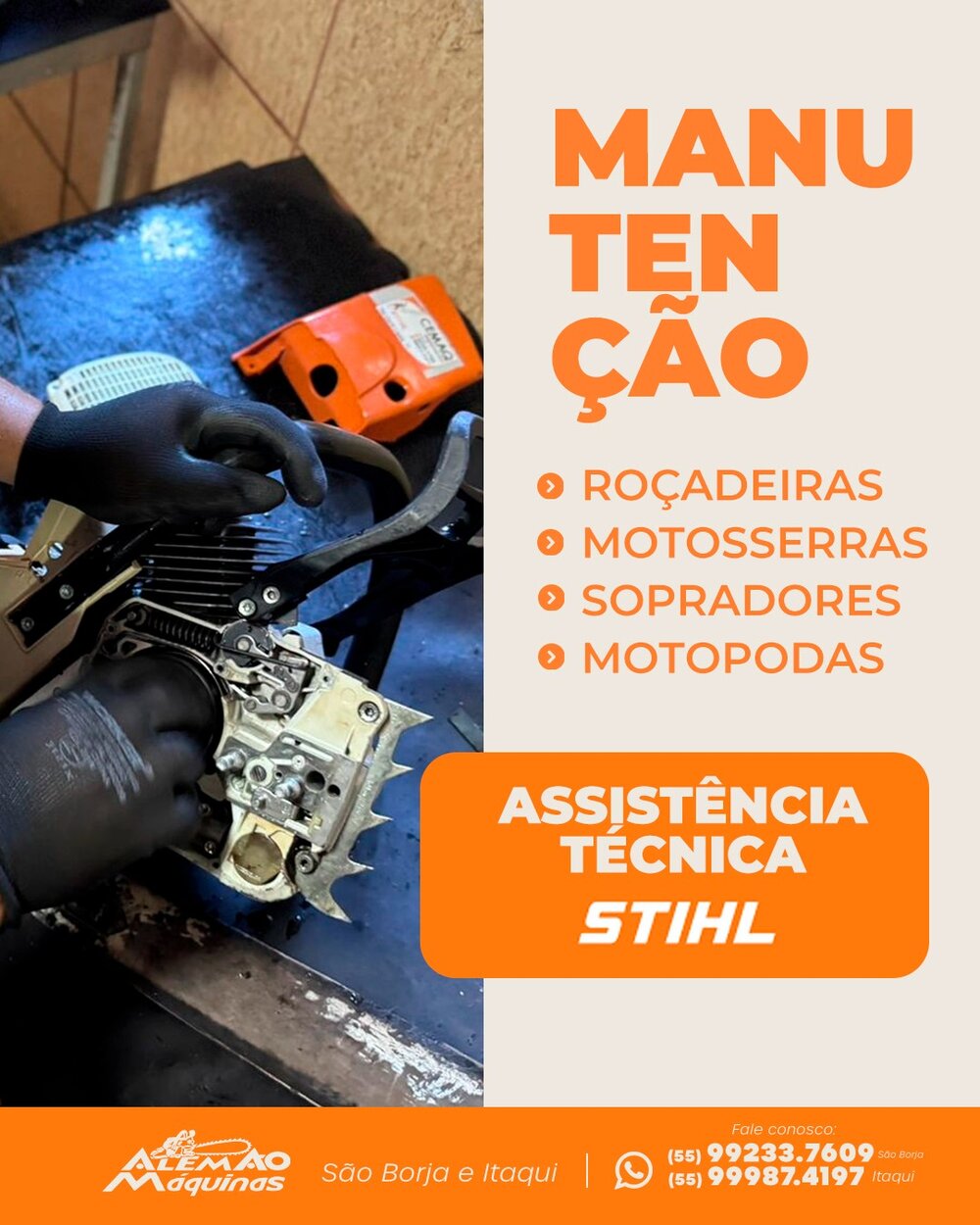 Assistência Técnica STIHL — manutenção de roçadeiras, motosserras, sopradores e motopodas